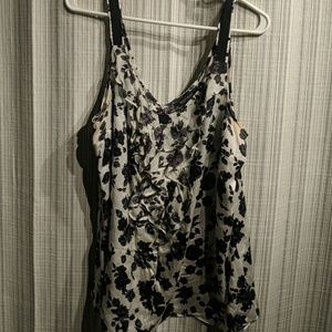 100% silk cascading blouse with ribbon detail